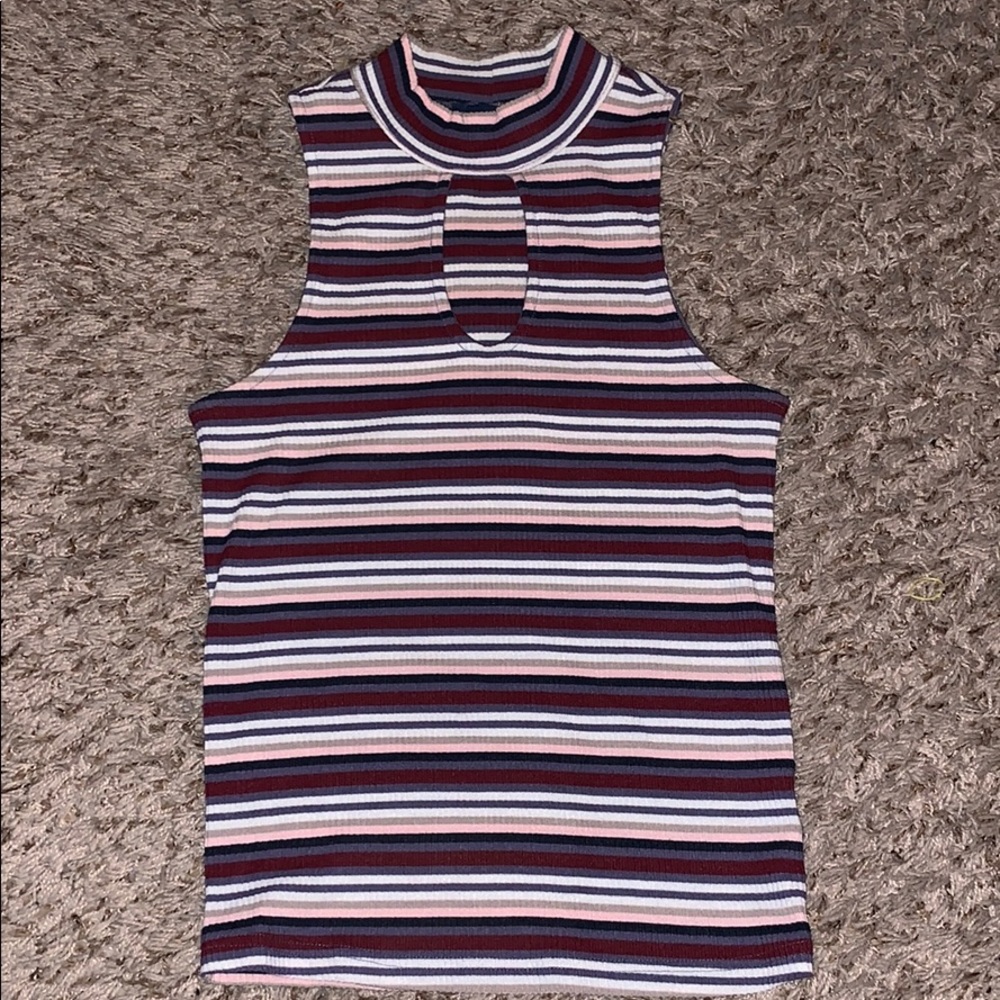 Key Hole Striped Tank